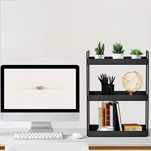 3-Tier Bathroom Countertop Organizer, Black, 12.2" L x 6.7" W x 16....