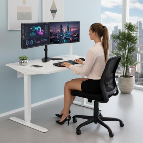 Mount-It! Dual Monitor Stand for Desk - Double Monitor Mount for 2 Screens up...