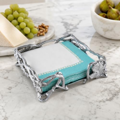 Arthur Court Grape Open Vine Napkin Holder - Durable Aluminum for Kitchen Cou...