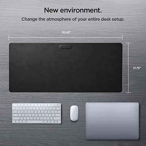Spigen PU Leather Desk Pad with Built-in Cable Magnets 35.4"x15.7"