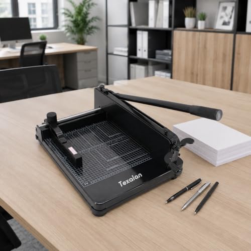 Heavy Duty Guillotine Paper Cutter - 400 Sheets Capacity, A4 12" Stack P...