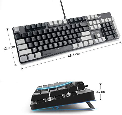 Merdia 104 Keys Full Size Mechanical PC Gaming Keyboard | Hot Swappable LED B...