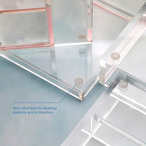 Clear Acrylic Desk Organizer 4-Piece Desk Kit + Free Complimentary Acrylic Ru...