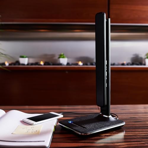 OttLite Renew LED Desk Lamp with USB Charging Port, Black