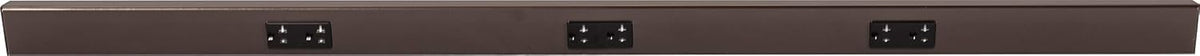Task Lighting TR Series Angle Power Strip, 48 inch, 3 Dual Receptacles, Bronze