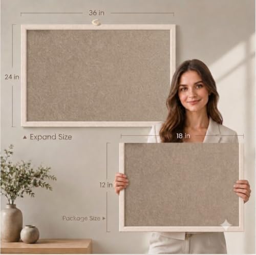 Framed Felt Bulletin Board 36x24 Large Office Wall Pin Board