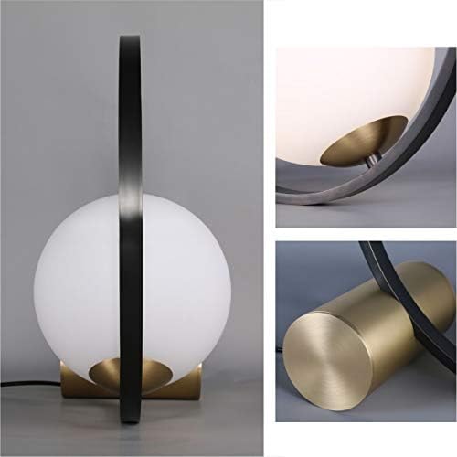 KCO Lighting Mid Century Modern Nightstand Lamp Black Metal Table Globe Desk ...