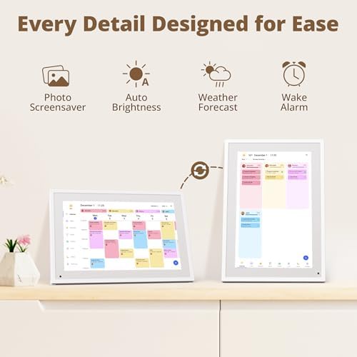Dragon Touch 10.1 inch Digital Calendar Chore Chart – Interactive Touchscreen...