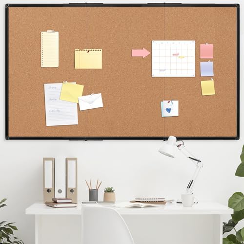 Extra Large Cork Bulletin Board 96" X 48", Foldable Notice Pin Boar...