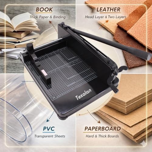 Heavy Duty Guillotine Paper Cutter - 400 Sheets Capacity, A4 12" Stack P...