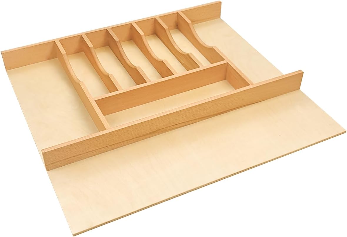 Silverware Drawer Organizer - Trim-to-Fit with Adjustable Dividers for Kitche...