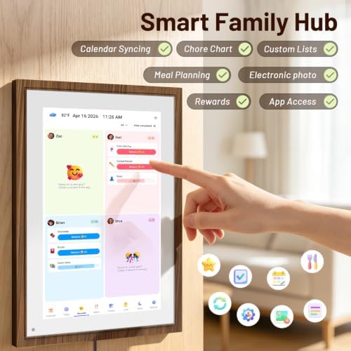 10.1" Digital Calendar Wall Touch Screen, No-Subscription, Smart Calendar