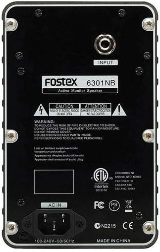 Fostex 6301NB Powered Active Monitor Single, Unbalanced, Black