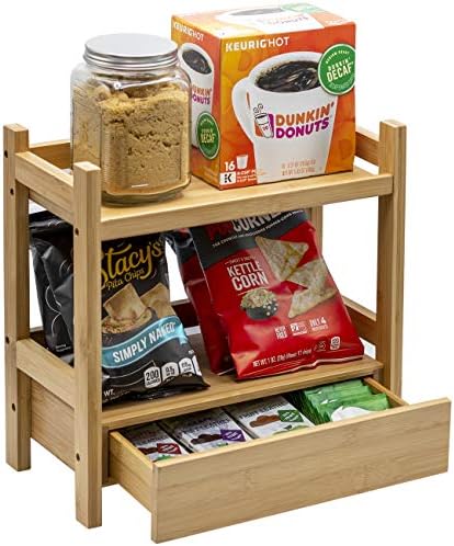 Sorbus Matcha Station Shelf, Bamboo (13" x 6.5" x 12.6", Natur...