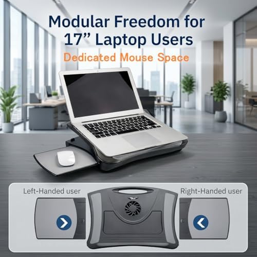 MAX SMART Laptop Lap Pad Laptop Stand with Attached Mouse Pad, Cushion and US...