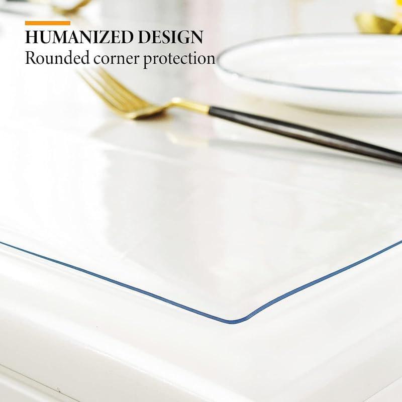 Deep Dream 2.0mm Clear Desk Cover Protector, 24×48 Inch Clear Desk Cover, Rec...
