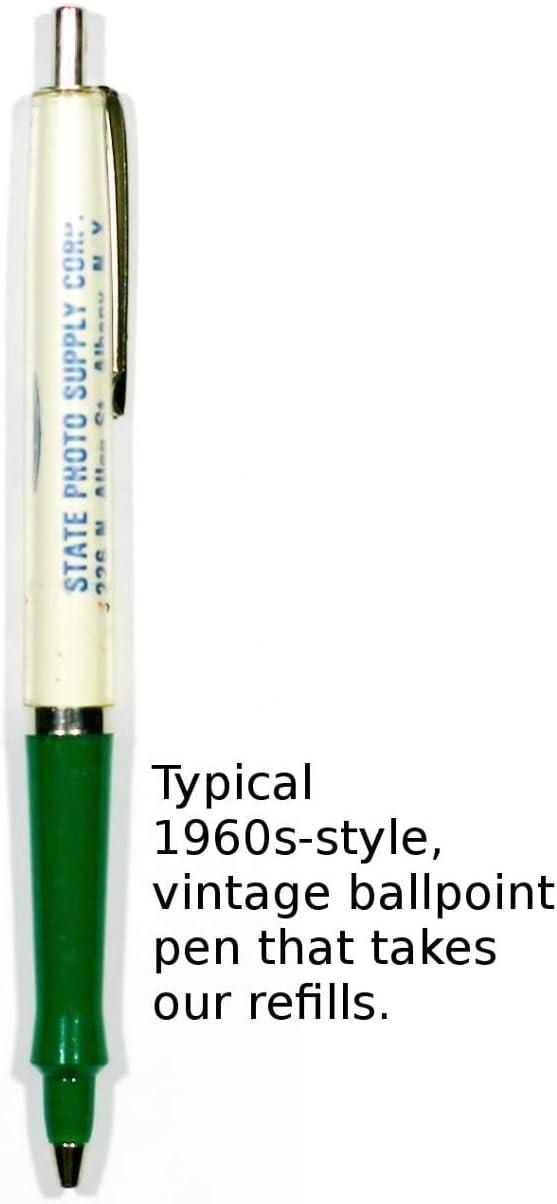 Vintage Ballpoint Pen Refills, 10-Pack – Black