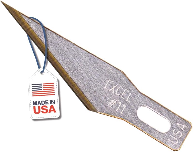 Excel Blades #11 Titanium Nitride Hobby Blades, 100-Pack, Carbon Steel