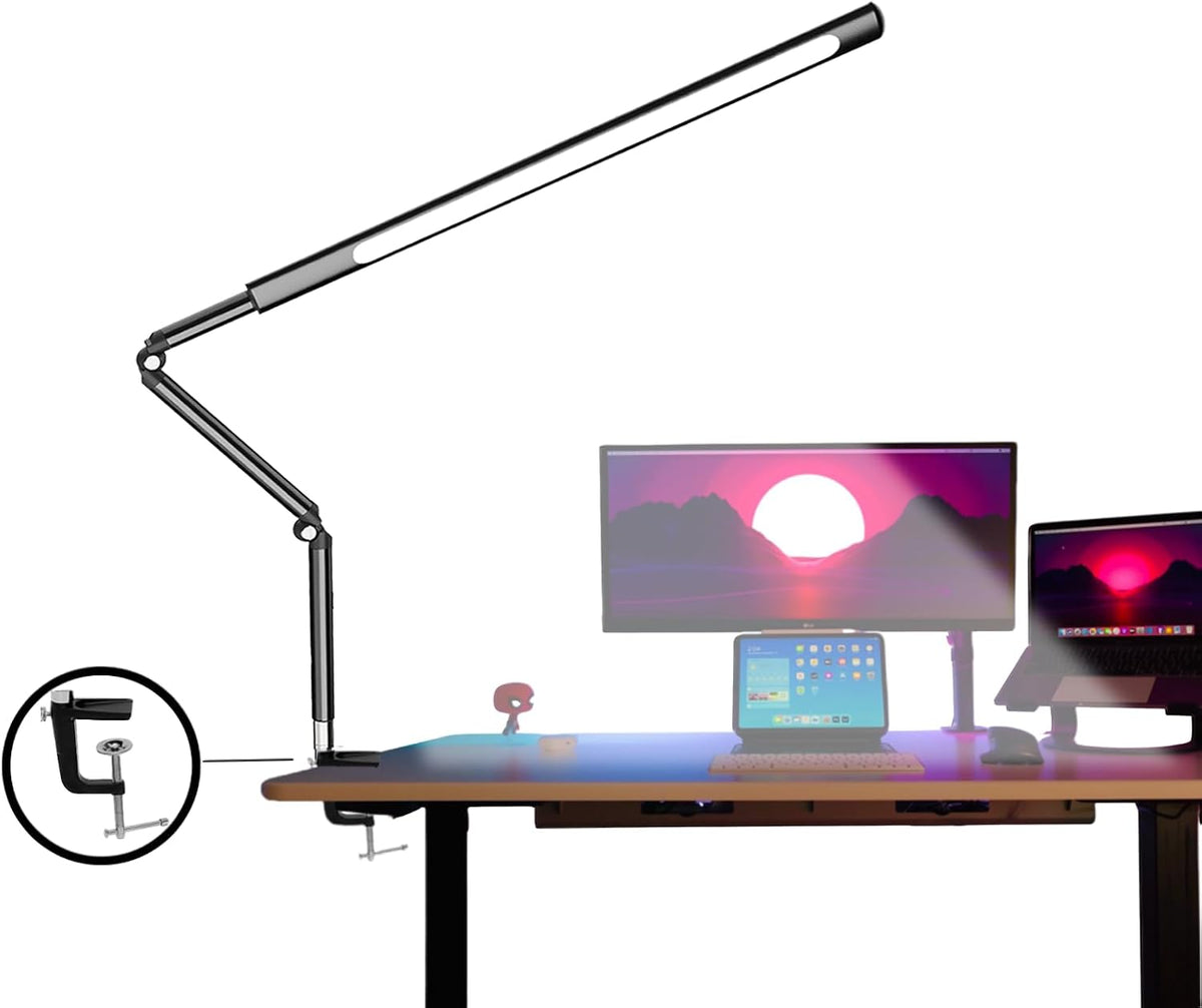 Aluminum LED Desk Lamp with Super Long Arm, Adjustable Nails Light for Desk, ...