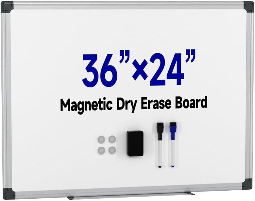 VUSIGN Magnetic White Board Hanging 36" x 24" for Wall, Dry Erase B...