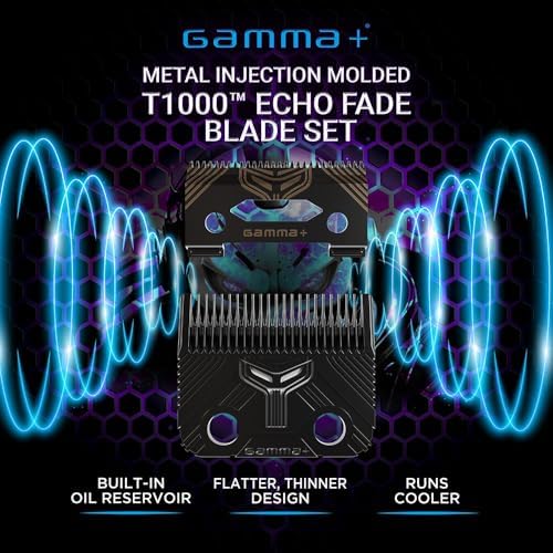 GAMMA+ Replacement Fixed & Moving Hair Clipper Blade Set, Oil Reservoir