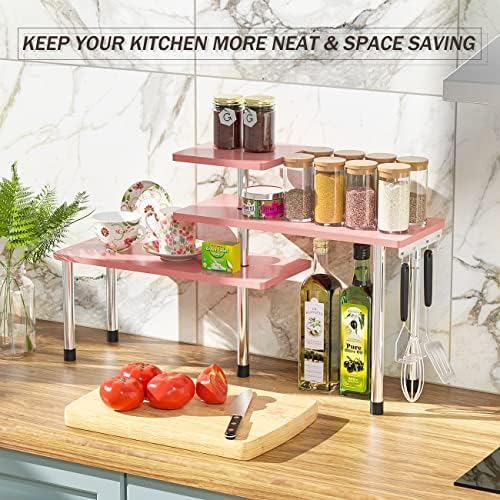 ZHWS Bathroom Counter Organizer Corner Shelf – Bathroom Organization Bamboo 3...