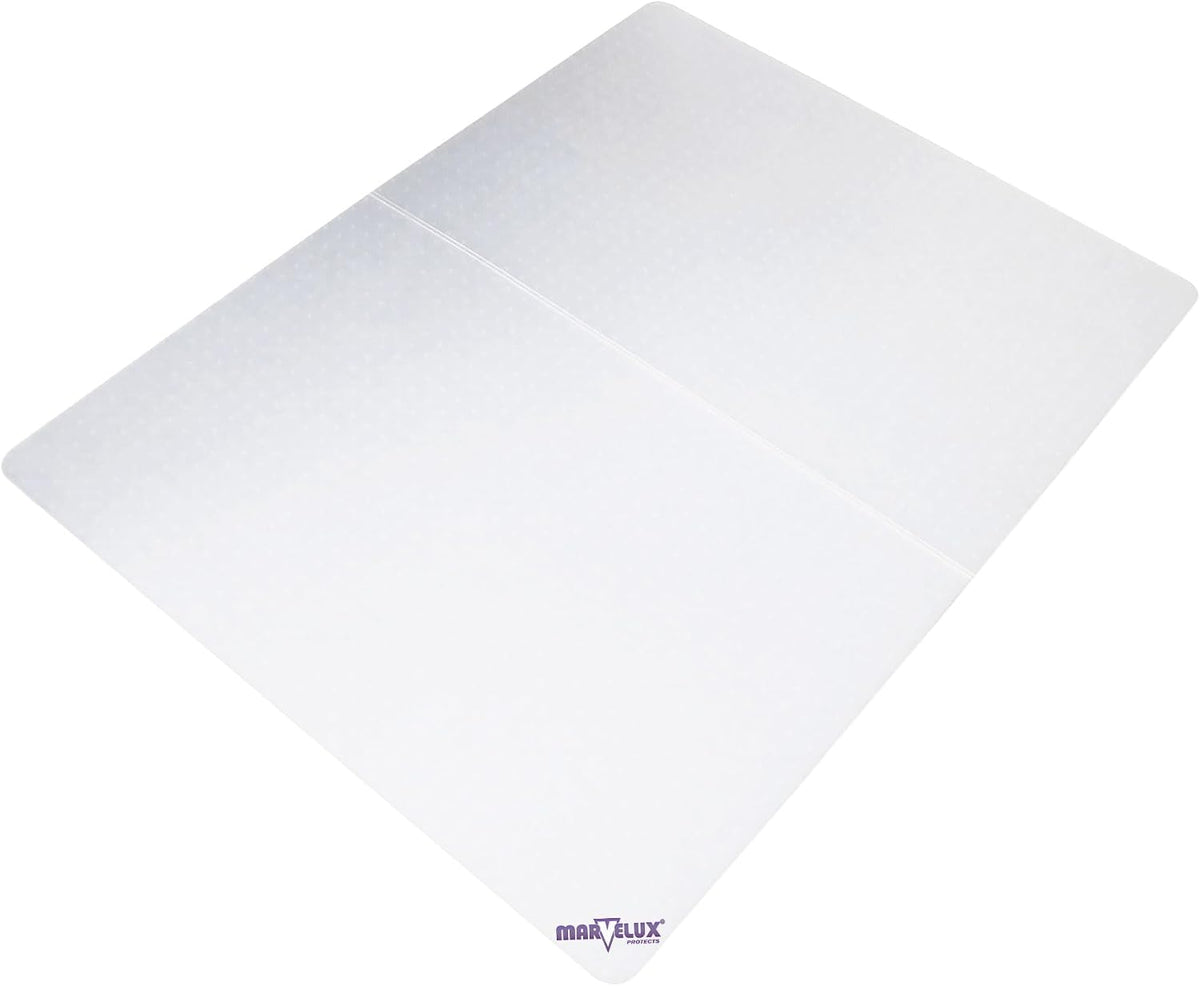 Marvelux White Office Chair Mat for Carpeted Floors 35.5"x46" Recta...