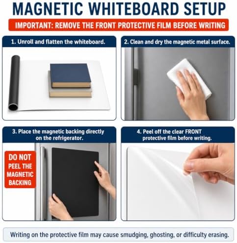 Magnetic Dry Erase Whiteboard 24"x39" for Fridge