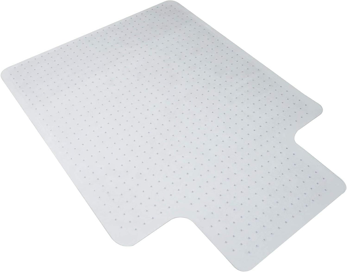 Transparent PVC Chair Mat with Lip for Carpet, 36"x48"