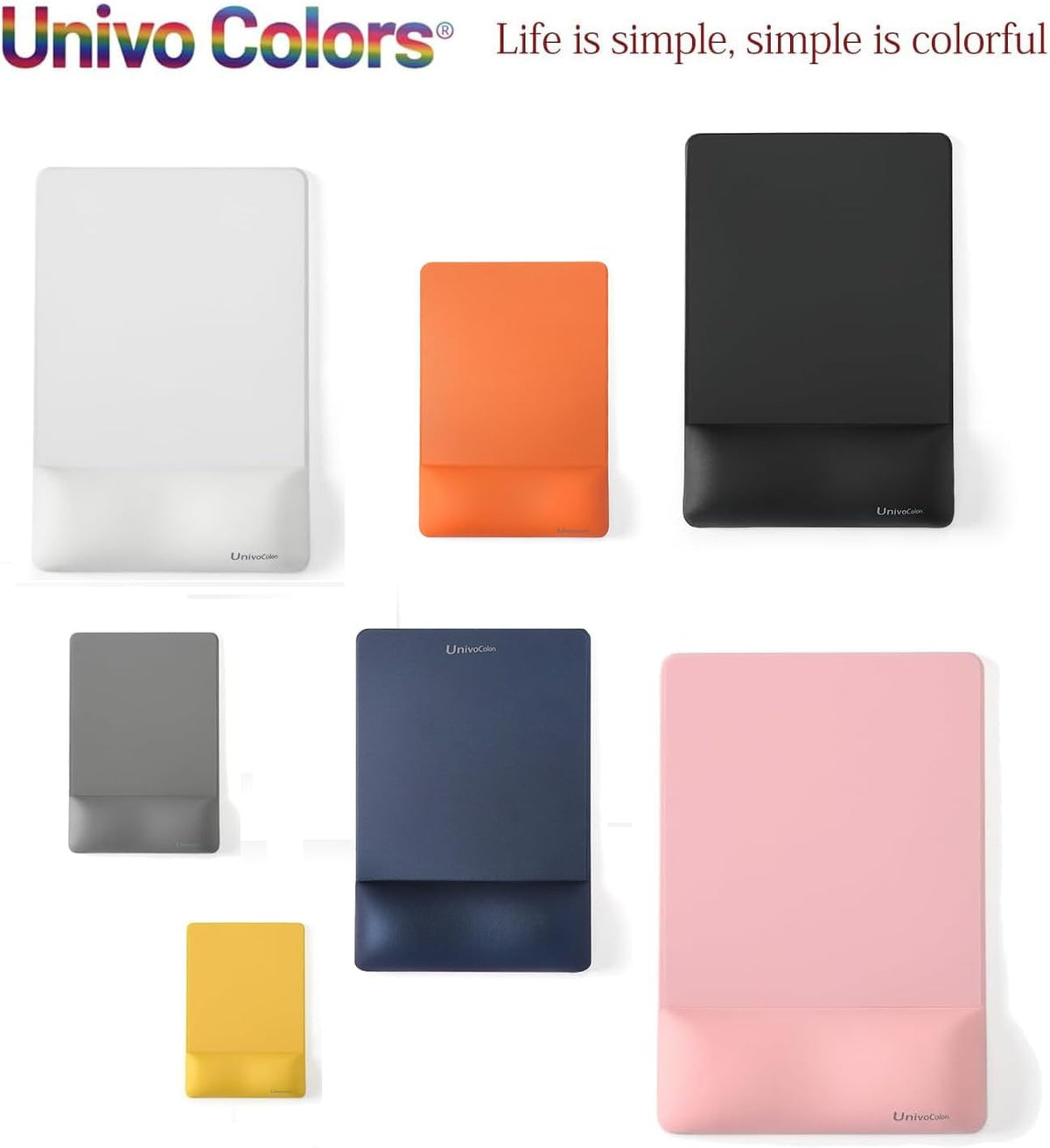 UnivoColors Design-Wave Set of Keyboad Wrist Rest & Mouce Pad,Artificial ...