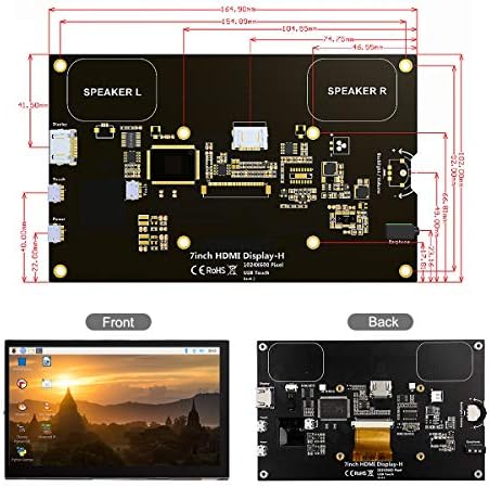ELECROW 7 Inch Touchscreen Monitor for Raspberry Pi - 1024x600 IPS Capacitive...