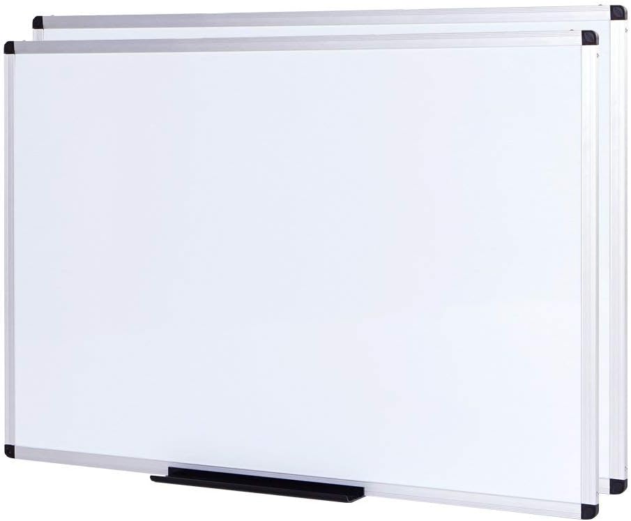 VIZ-PRO Magnetic Dry Erase White Board for Wall, 72 x 48 Inches, 2 Pack