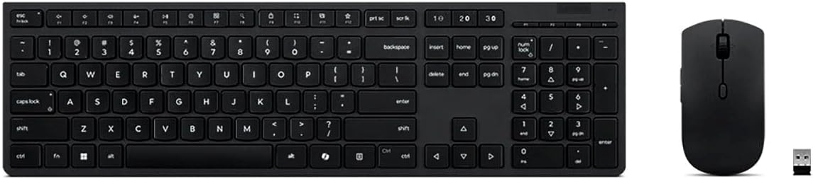 Lenovo Professional Wireless Rechargeable Combo Keyboard and Mouse -US English