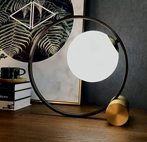 KCO Lighting Mid Century Modern Nightstand Lamp Black Metal Table Globe Desk ...