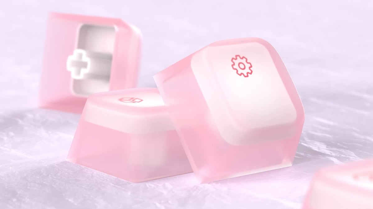 KPREPUBLIC Nogi Cherry Profile ABS Silicone Keycap White Black Sakura Pep Ver...