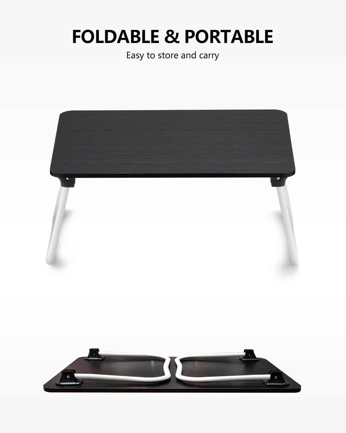 ZEAPTAC Laptop Bed Desk, Foldable Lap Desk, Portable Lap Table, Bed Table, La...