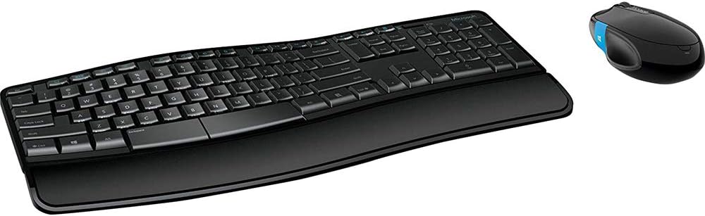 Microsoft Sculpt Comfort Desktop - Black - Wireless, Comfortable, Ergonomic K...