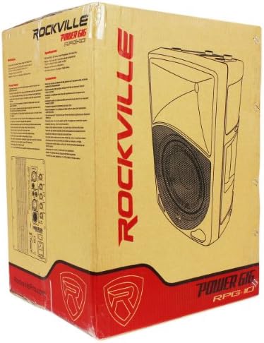 Rockville RPG10 10" Powered PA Speaker Pair with 2 Stands & 2 XLR Ca...