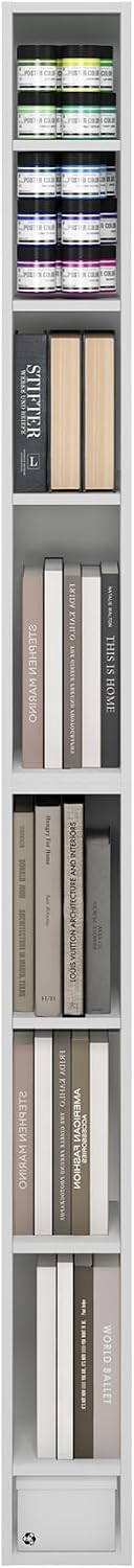 Furinno Fulda Book Shelf, 8-Tier Bookshelf, Bookcase with Space Saving Storag...