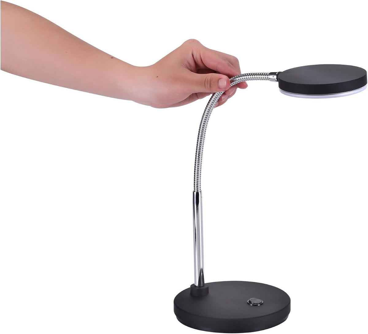 Bostitch Office LED Metal Gooseneck Desk Lamp, Flicker Free, Adjustable Head ...