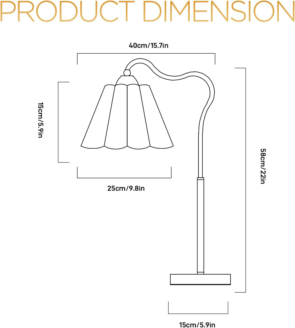 KUNJOULAM Modern Table Lamps, Nightstand Bedside Lamps with Umbrella Form Lin...