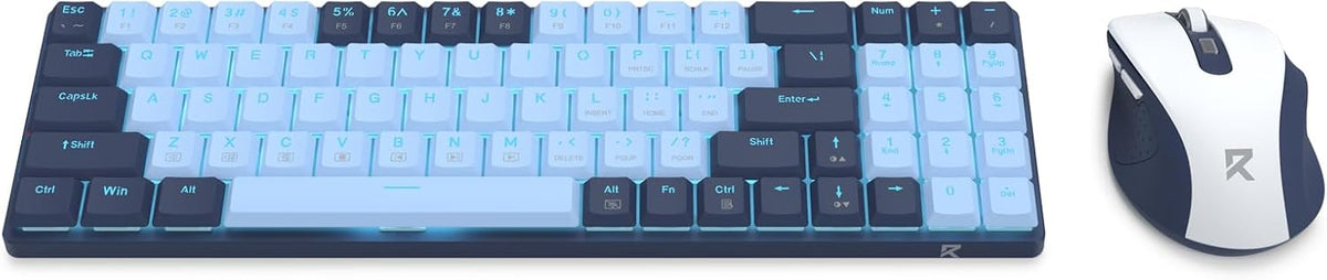 Redragon BS8773 Wireless Keyboard and Mouse Combo, 78 Keys 2.4Ghz Wireless Lo...