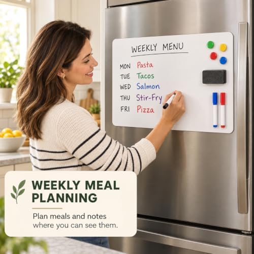 Magnetic Dry Erase Whiteboard 24"x39" for Fridge