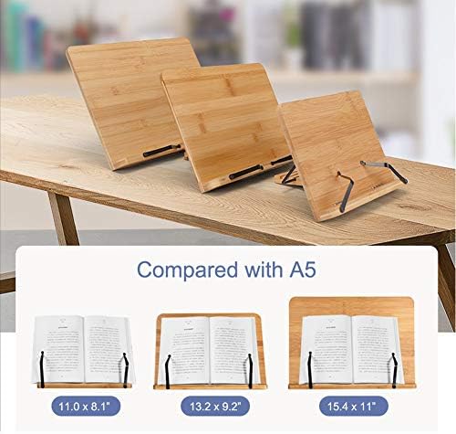 wishacc Book Stand XL-Large Size 15.4" x 11.0" Main Board-Adjustabl...
