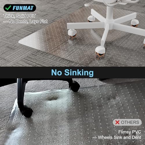 Office Chair Mat for Carpet, 2 Pack, 40" x 48" Heavy Duty PET Desk ...