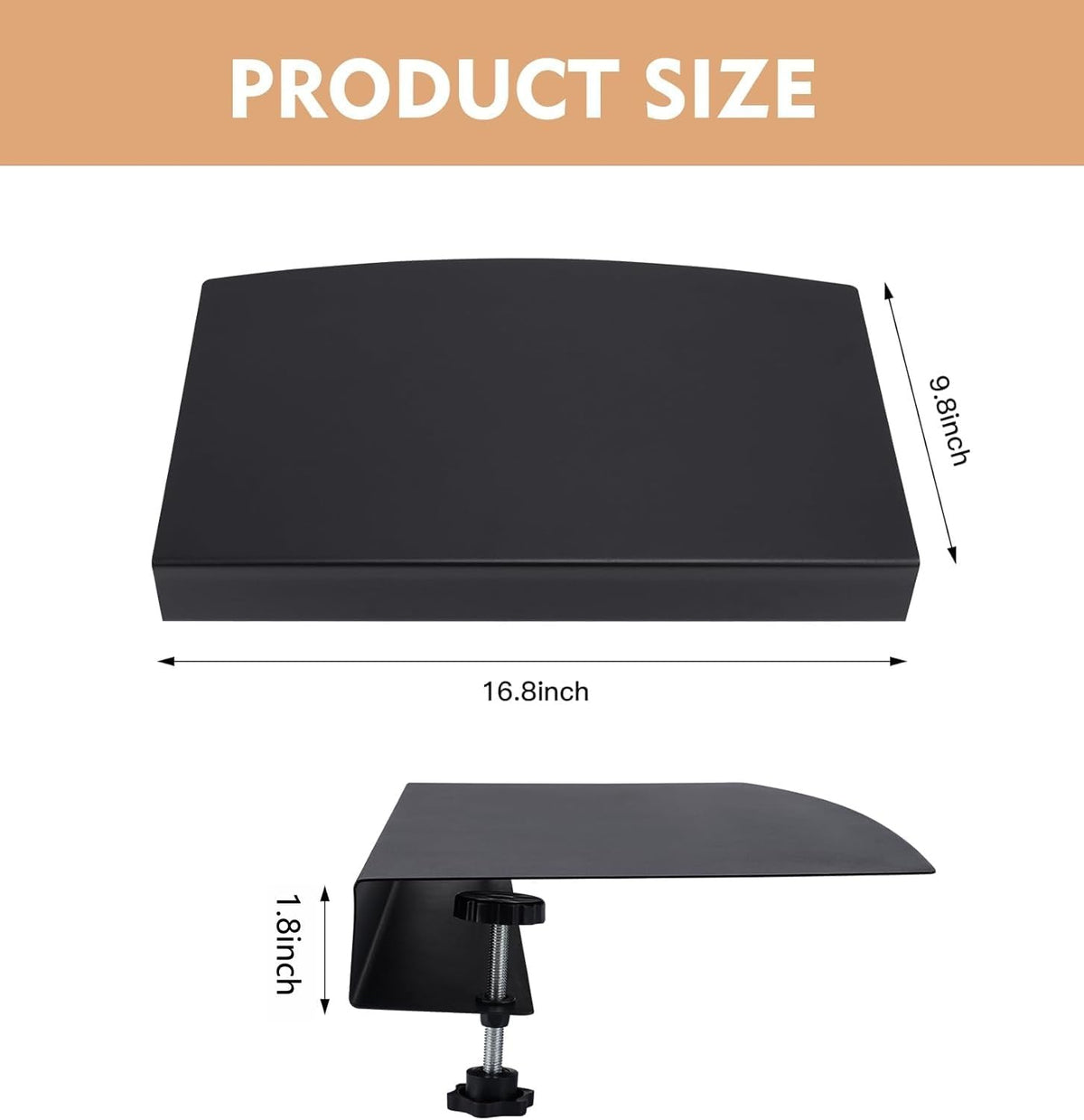 17 inch Corner Desk Connector Platform for Mounting on L-Shaped Desk Extender...