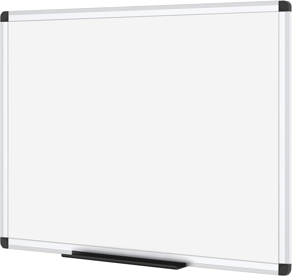 VIZ-PRO Magnetic Whiteboard/Dry Erase Board, 48 X 36 Inches, Silver Aluminium...
