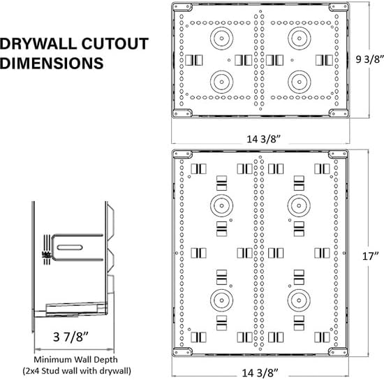 Legrand - OnQ Cable Management, In-Wall Media Box, Dual Purpose Structured Wi...