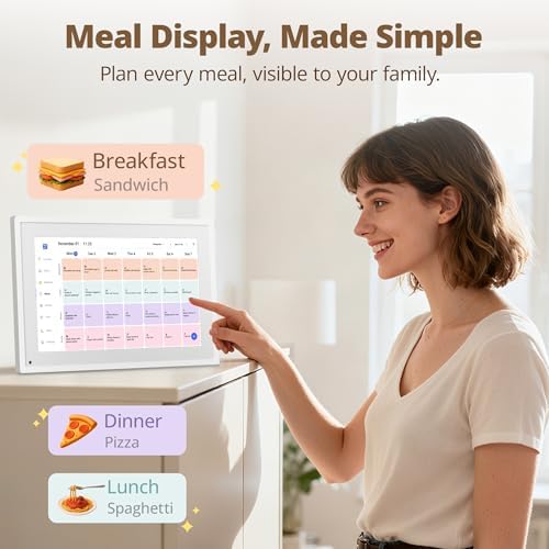 Dragon Touch 10.1 inch Digital Calendar Chore Chart – Interactive Touchscreen...
