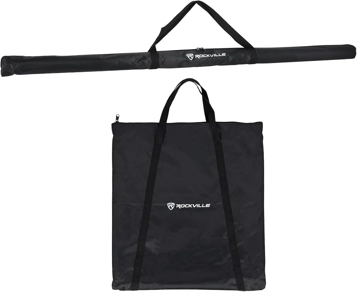 Rockville RLF2 Black 10 Foot Solid Base DJ Speaker/Lighting/Projector Stand